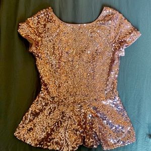 Gold Sequin Party Top